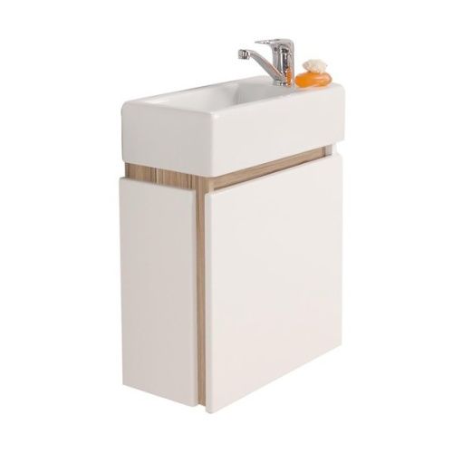 Тумба под раковину Aquaton Эклипс 1A172801EK49L 40х20 подвесная цвет белый