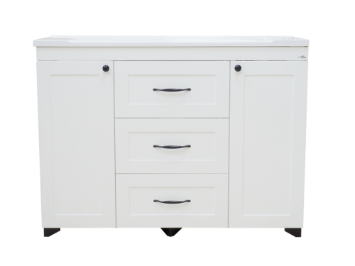 Тумба под раковину Misty Дуэт П-Ду061203я01-1 120х40 напольная цвет белый