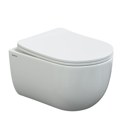 Унитаз подвесной Berges Ventas 82135 белый с сиденьем микролифт безободковый каскадный смыв