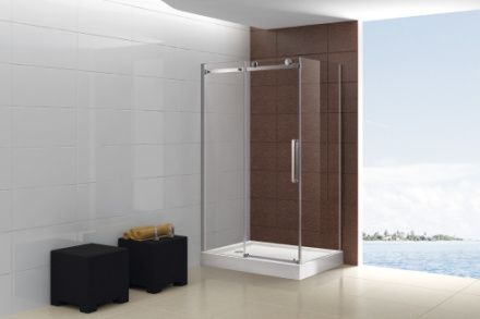 Душевой уголок Cezares STYLUS-M STYLUS-O-M-AH-1-140/90-C-Cr 140х90 стекло прозрачное профиль хром без поддона