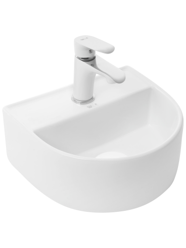 Раковина из сантехнического фаянса WeltWasser WW SK 10000004597 30х30 подвесная цвет белый 1 отверстие под смеситель