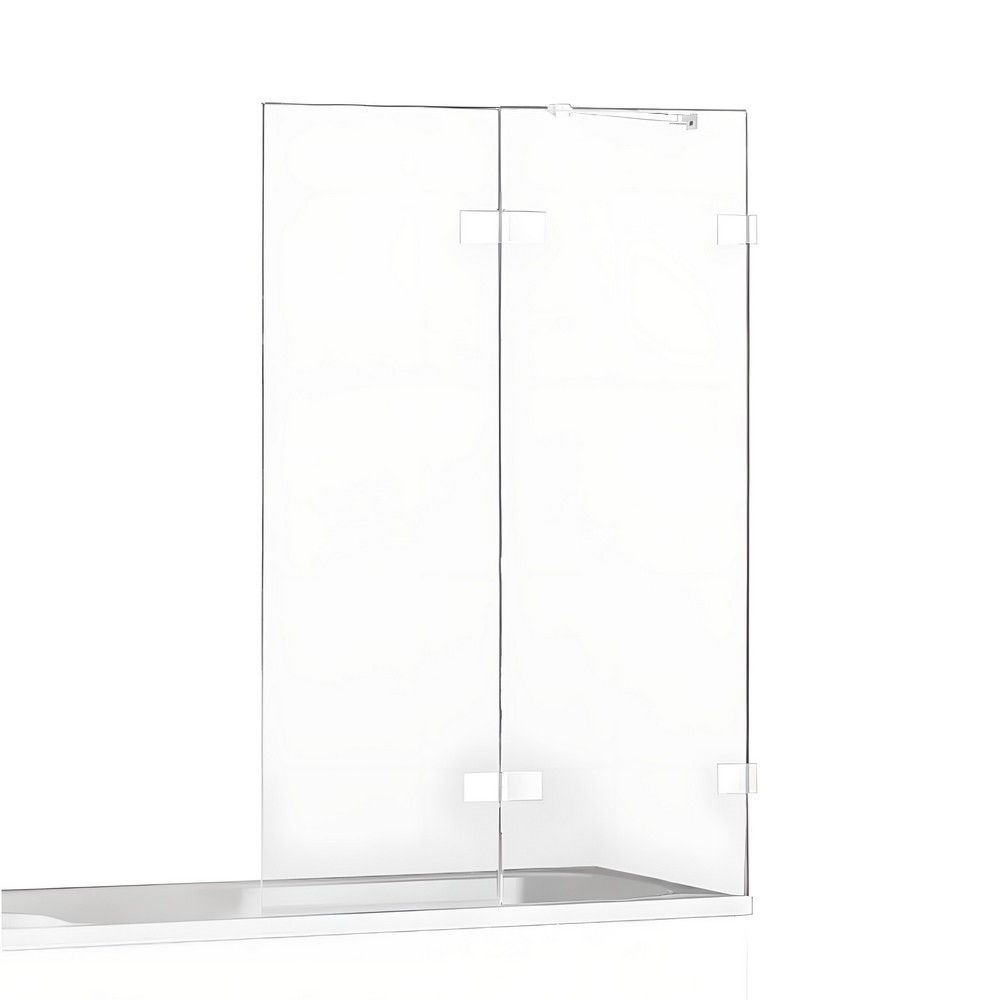 Душевая шторка на ванну New Trendy AVEXA White EXK-2981 140х150 стекло прозрачное профиль белый ориентация правая