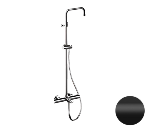 Душевая стойка Remer Elegance EQ34ASSDNO настенная цвет черный с термостатом