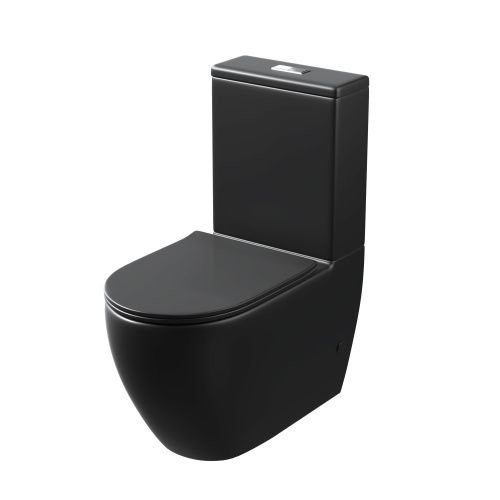 Унитаз напольный с бачком Grossman GR-4419BMS черный с сиденьем микролифт безободковый смыв торнадо