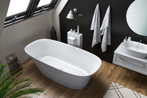 Ванна из искусственного камня Kolpa-San BLANCHE 561090 180х85 отдельностоящая овальная с ножками