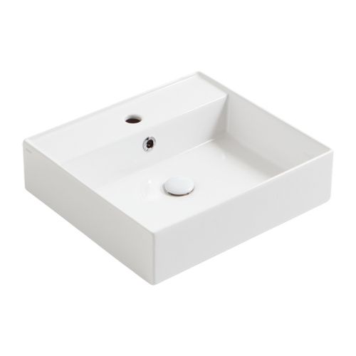 Раковина керамическая Simas Agile AG51 bi matt*1 50 см подвесная цвет белый 1 отверстие под смеситель