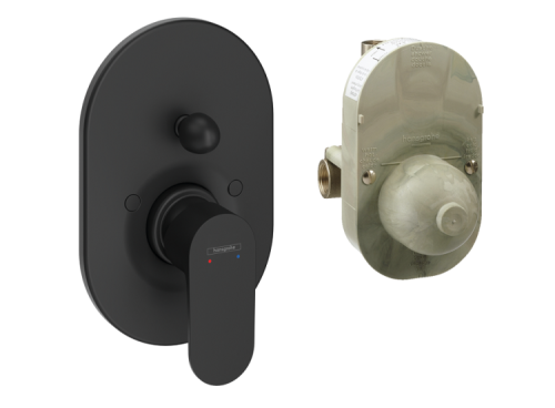 Смеситель Hansgrohe Rebris S 72448670 встраиваемый в стену черный