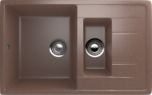 Кухонная мойка Ulgran Classic U-205-307 75х50 цвет коричневый