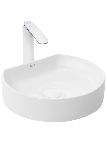 Раковина из сантехнического фаянса WeltWasser WW SK 10000004569 40 см накладная цвет белый 1 отверстие под смеситель