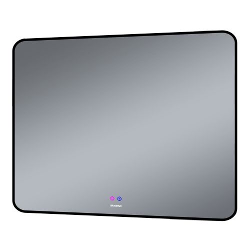 Зеркало с подсветкой и антизапотевателем Grossman ELEGANS-норма BLACK 17100802 100х80 подвесное