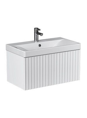 Тумба под раковину Velvex COMPO tp.COM.9696.70.1Y белый глянец 70х40 подвесная цвет белый