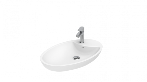 Раковина из сантехнического фарфора Creavit Minamal MN065-00CB00E-0000 70х40 накладная цвет белый