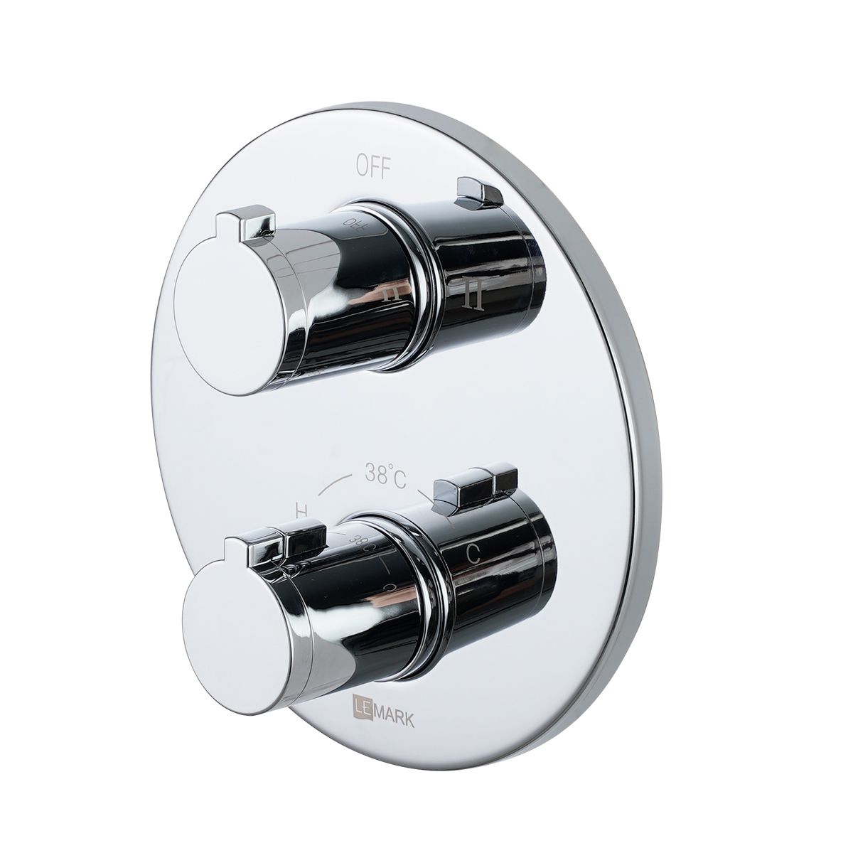 Смеситель для ванны и душа LeMark Yeti LM7827C встраиваемый в стену хром с термостатом