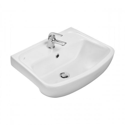 Раковина из сантехнического фарфора Santek Лонги 1WH501755 60х40 подвесная цвет белый 1 отверстие под смеситель