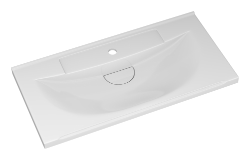 Раковина мебельная из искусственного камня Misty EVVA 80 Р-Евв14080-Д 80х40 накладная цвет белый