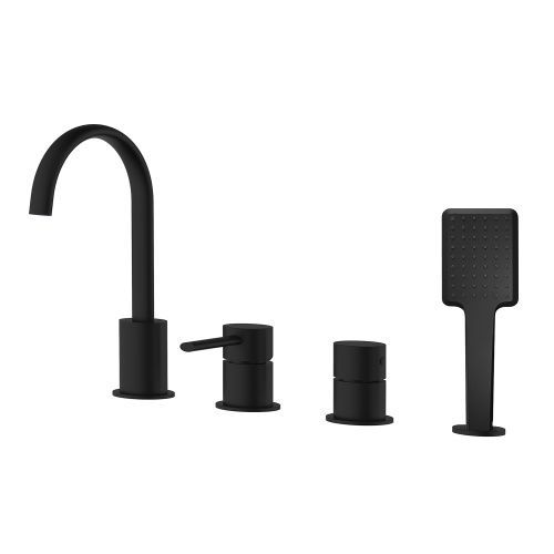 Смеситель Azario DELICATE AZ-QA28173PA-0307APA на борт ванны черный