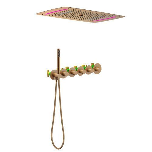 Душевая система Timo Saona SX-2319/19SM встраиваемая в стену цвет розовое золото