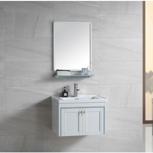 Комплект мебели: тумба с раковиной + зеркало River AMALIA 10000003939 80х40 подвесной цвет белый