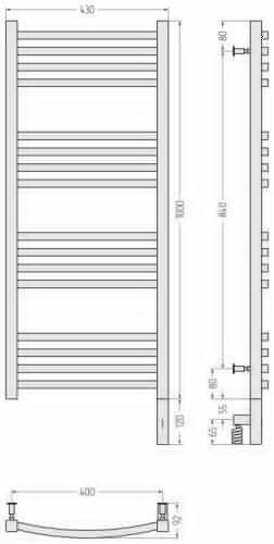 Полотенцесушитель электрический Сунержа Аркус 3.0 30-5705-1040 45х110 белый