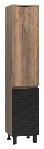 Шкаф-пенал Brevita Dakota DAK-050350-19/02П 40х170 подвесной цвет черный/коричневый