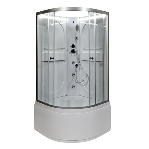 Душевая кабина AvaCan L610NLED+GM 100х100 четверть круга без крыши ориентация универсальная