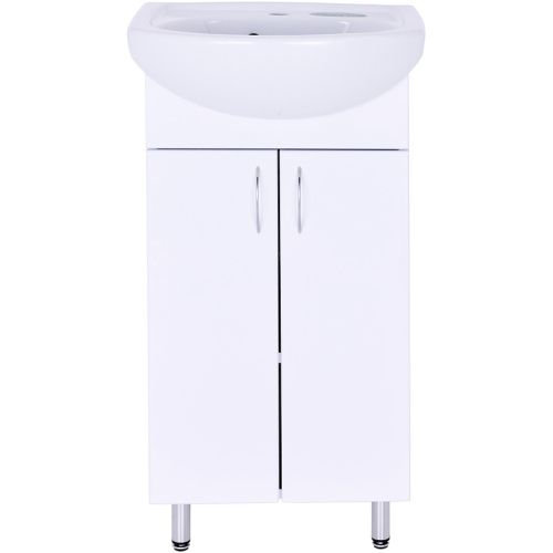 Тумба с раковиной Orange Лайт LA-45TUW+RA 50х40 напольная цвет белый
