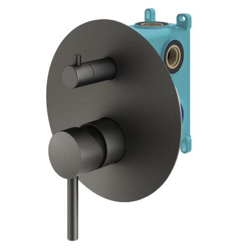 Смеситель для душа Plumberia Selection Ixo KIT1901GR встраиваемый в стену графит