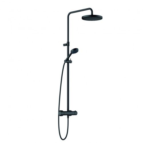 Душевая стойка Kludi LOGO DUAL SHOWER SYSTEM 6808239-00 настенная цвет черный с термостатом