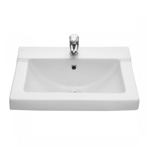 Раковина из сантехнического фарфора Santeri Орион 131108S0011B0 60х40 подвесная цвет белый 1 отверстие под смеситель
