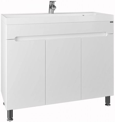 Тумба под раковину СанТа Лондон 224019 100х40 напольная цвет белый