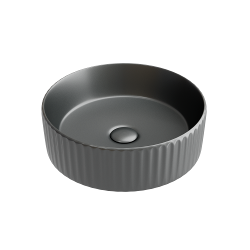 Раковина из сантехнического фарфора Ceramica Nova ELEMENT CN6057MDH 40х40 накладная цвет черный без отверстий под смеситель