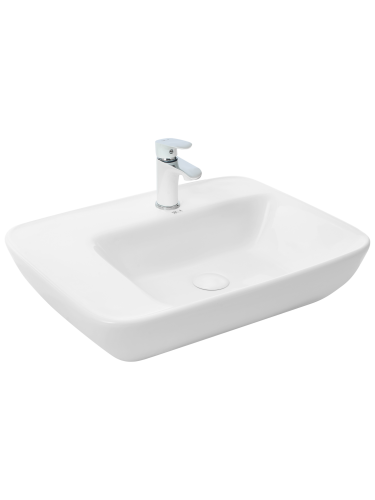 Раковина из сантехнического фаянса WeltWasser WW SK 10000004594 40 см накладная цвет белый 1 отверстие под смеситель