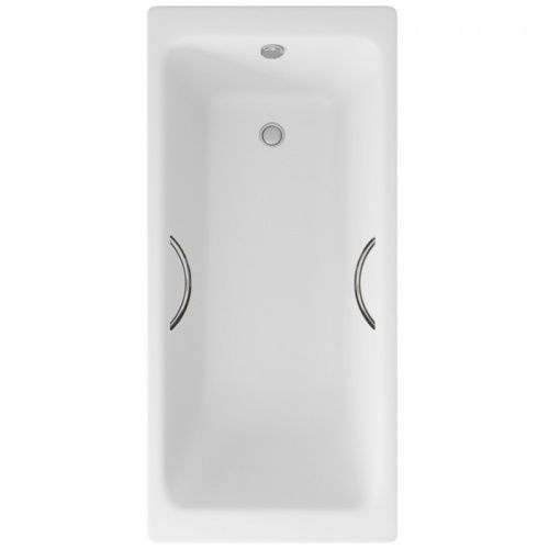 Ванна чугунная Delice Parallel DLR220502R 170х80 пристенная прямоугольная без ножек с ручками