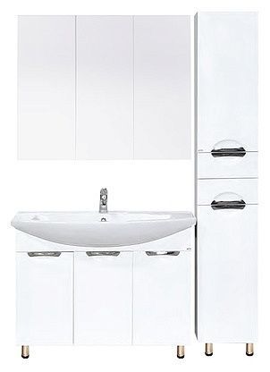 Тумба под раковину Misty Лаванда Э-Лав01105-011Пр 100х30 напольная цвет белый - фото 4