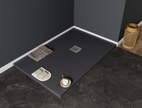Душевой поддон из искусственного камня Aquanet Pleasure 00258892 140х80 черный без каркаса