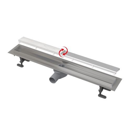 Душевой лоток Alcadrain APZ13-DOUBLE9-750 75х5 нержавеющая сталь