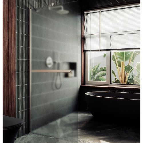 Душевая перегородка Maybah Glass MGD-737-5ш 90х195 стекло тонированное профиль хром