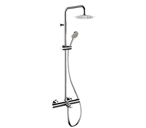 Душевая стойка Remer Elegance EQ34A8MPUFM25G настенная цвет хром с термостатом