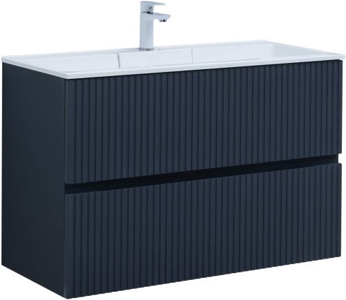 Тумба под раковину Aquanet Джейн 00313304 100х40 подвесная цвет синий