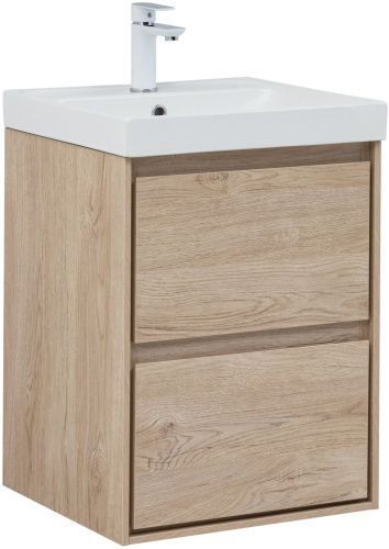 Тумба под раковину Aquanet Милан 00336381 50х50 подвесная цвет бежевый