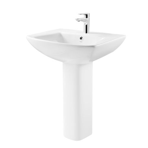 Раковина керамическая Creo Ceramique TOURS TO3000N+T03010N 60х50 подвесная цвет белый 1 отверстие под смеситель