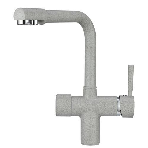 Смеситель для кухни Granula 2088, БАЗАЛЬТ на мойку серый