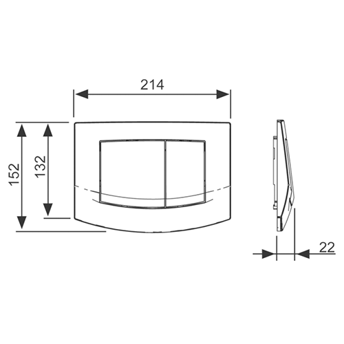 Клавиша смыва механическая Tece TECEambia 9240254 цвет хром - фото 2