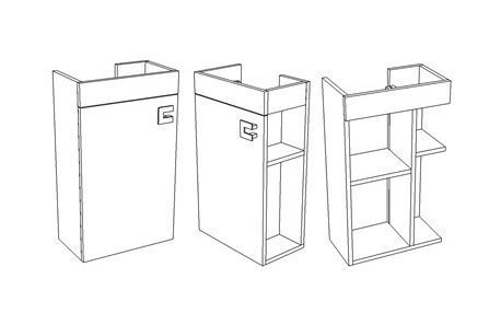 Тумба под раковину Corozo Комо SD-00000317 40х20 подвесная цвет белый - фото 4