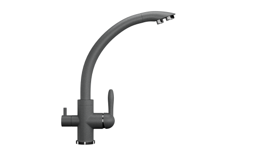 Смеситель для кухни Ulgran Classic U-017-309 на мойку серый