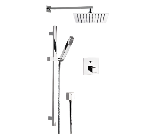 Душевая система Remer Q-Elegance QT09S01UFS20 встраиваемая в стену цвет хром с термостатом