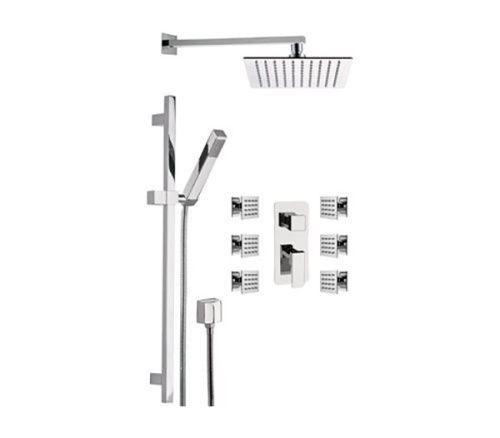 Душевая система Remer Absolute AU93S01UFS20 встраиваемая в стену цвет хром