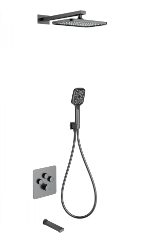 Душевая система Wonzon & Woghand WW-B4005-BGG встраиваемая в стену цвет серый с термостатом