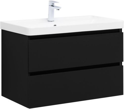 Тумба под раковину Aquanet Вега 2.0 00337955 80х50 подвесная цвет черный