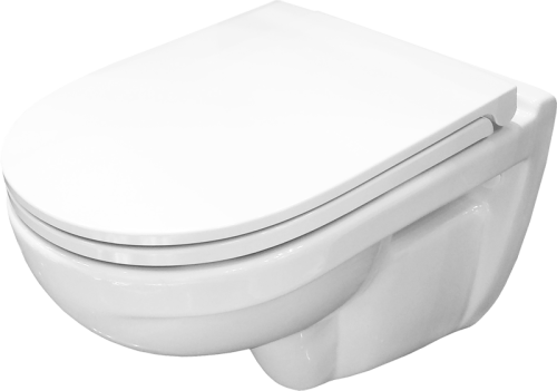 Чаша унитаза подвесная Sanita Luxe Best WC.WH/Best/DM/WHT.G/S1 цвет белый без сиденья каскадный смыв